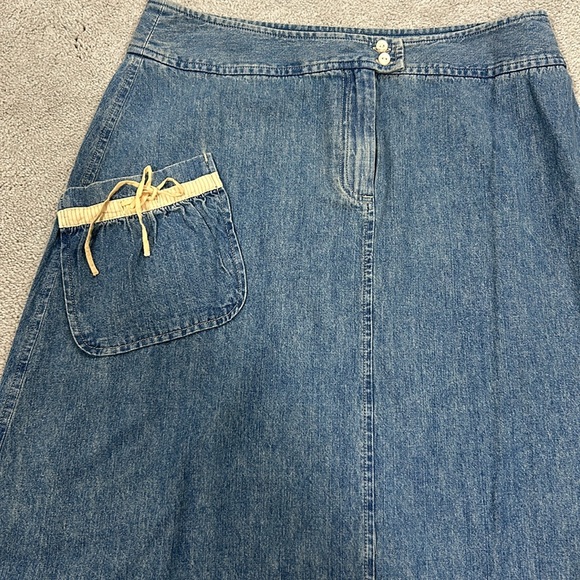Women’s J.Jill size 8 midi Jean skirt - Picture 2 of 5